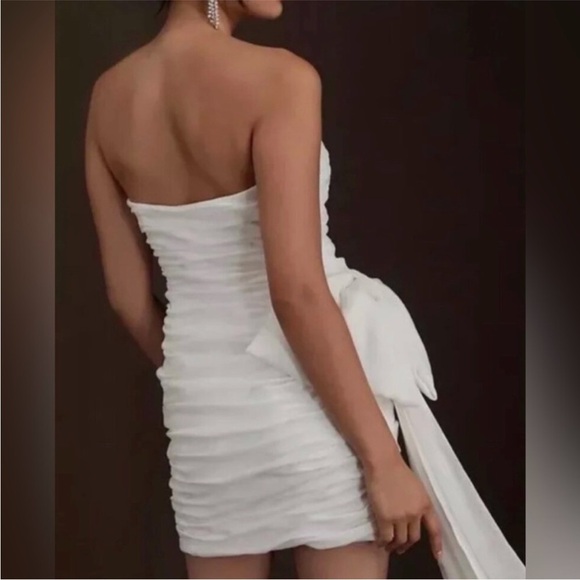 Anthropologie Hutch Gwen Strapless Bow Mini Dress Size 4 NWT - Picture 4 of 17